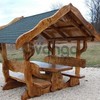 Pavillion, überdachte Garnituren aus Massivholz
