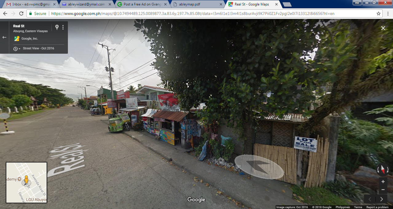 For sale Land in Abuyog, Philippines Real Street, Brgy. Bito, Abuyog