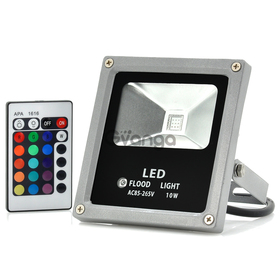 LED Flood Light 10W Multicolor w/ Remote