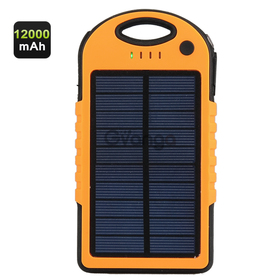 Rugged 12000mAh Solar Power Bank