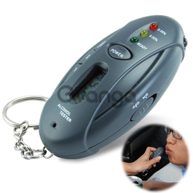 Keychain Breathalyzer with flashlight