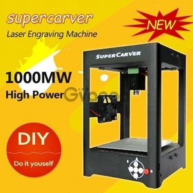 SuperCarver 1000mW Miniature Laser Engraving Machine Box Machine Household DIY Mini USB Printer Educational Toy Black