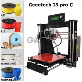 Unassembled DIY Geeetech I3 Pro C Dual Extruder 3D Printer Kit Support 5 Filament Black