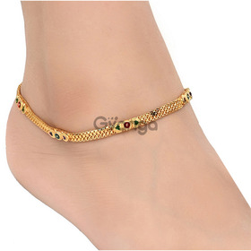 AanyaCentric Gold Plated Anklets Payal ACIA0079G