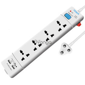 FEDUS Extension Board With 2 Output USB Charging Ports(2.1A ) 4 Universal Power Sockets, Switch Board Extension Board Cord, Power Strip, 3-Pin Surge Protection for Home Office