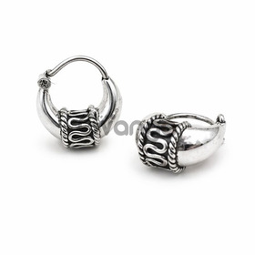 Kaju Bali Sterling Silver Hoop Earrings | Traditional & Trendy