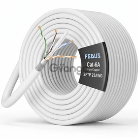 CAT6A SFTP Pure Copper 23AWG Ethernet Cable 10Gbps