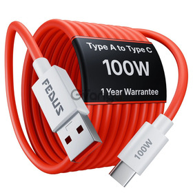 FEDUS ZETTA 100W 1M USB-A to Type-C Charging Cable Original for OnePlus 15/13/12, Nord 4/5/6, Oppo Find X9/X8 & Realme GT 7/8 PRO, IQOO 15/13/12, Neo 10 SuperVOOC, Warp, Dart Fast Charger Wire 65W/80W