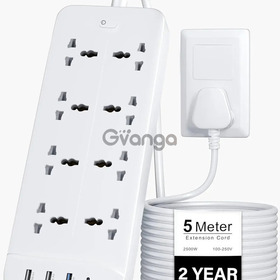 FEDUS 8 Sockets Surge Protector with USB-A & USB-C Ports 5M