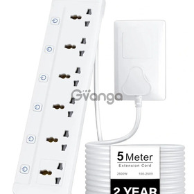 FEDUS 6 Universal Sockets with Individual Switch 5M