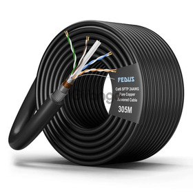 FEDUS Cat6 SFTP 24AWG Pure Copper Twisted Pair Armored Cable 305M