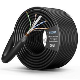 FEDUS Cat6 SFTP 24AWG Pure Copper Armored Cable Roll 50M