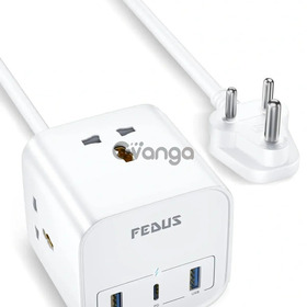 FEDUS 3-Way Universal Sockets Surge Protector Power Strip 3M