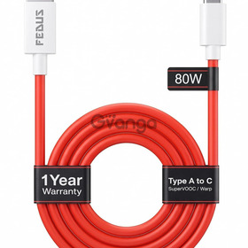 FEDUS 80W USB A to Type C SuperVOOC Fast Charging Cable - 1M Red