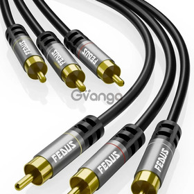FEDUS 3 RCA Male to 3 RCA Male Double Shielded cable - 1.5 Meter