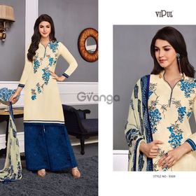 Vipul suit 9301 series wholesale cotton satin salwar suit