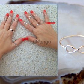 Infinity ring 1 mm Sterling Silver ring Any size available