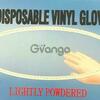 100 pcs vinyl clear non latex lightly powdered examination gloves large