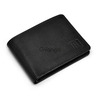 Signature Black Genuine Leather Textured Wallet for Men - RFID Blocking, Slim Bifold Wallet with 8 Compartments