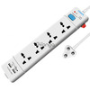 FEDUS Extension Board With 2 Output USB Charging Ports(2.1A ) 4 Universal Power Sockets, Switch Board Extension Board Cord, Power Strip, 3-Pin Surge Protection for Home Office