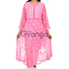 Lucknowi Chikan Georgette Baby Pink frock