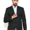 Shaftesbury London Black Regular Fit Single-Breasted Blazer