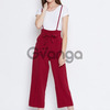 Zastraa Women Maroon Solid Dungaree