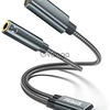FEDUS 2 in 1 USB Type C to 3.5mm Headphone and Charger Adapter PD 60W Fast Charging USB C to Aux Audio Jack Dongle Cable Cord for Galaxy S23/S22/S21/S24,60W 