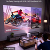 FEDUS Lustre Home Projector – Full HD 1080P LED Projector for Movies, Gaming & Outdoor Entertainment, HDMI, USB, VGA Support, Built-in Speaker, Compact & Portable 2