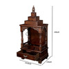 Buy Wooden Pooja Mandir Online for Home | Premium Teak Wood Temple Design 4