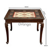 Elegant Teak Wood 4 Seater Dining Set with Walnut Finish 2