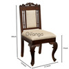 Elegant Teak Wood 4 Seater Dining Set with Walnut Finish 3