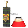 Handcrafted Wooden Table Lamp with Warli Art Design 2