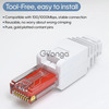 FEDUS Ping Toolless Cat6 RJ45 Connector - Tool Free Ethernet Network Plug, Crimpless LAN Cable End 8P8C UTP Gigabit Internet Jack, Reusable 20-24 AWG Wi-Fi Router Wire Adapter (1 Year warrantee) 4