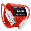 FEDUS ZETTA 100W 1M USB-A to Type-C Charging Cable Original for OnePlus 15/13/12, Nord 4/5/6, Oppo Find X9/X8 & Realme GT 7/8 PRO, IQOO 15/13/12, Neo 10 SuperVOOC, Warp, Dart Fast Charger Wire 65W/80W 1