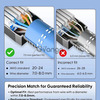 FEDUS PING Cat6A Toolless RJ45 Connector | Fully Shielded Metal Field Plug | 10Gbps 500MHz High Speed Ethernet Cable Connector| For 20-24 AWG LAN Cable, PC, Router, Server Rack | 1-Year Warrantee