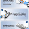 FEDUS PING Cat6A Toolless RJ45 Connector | Fully Shielded Metal Field Plug | 10Gbps 500MHz High Speed Ethernet Cable Connector| For 20-24 AWG LAN Cable, PC, Router, Server Rack | 1-Year Warrantee 3