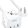 FEDUS 3-Way Universal Sockets Surge Protector Power Strip 3M