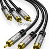 FEDUS 3 RCA Male to 3 RCA Male Double Shielded cable - 1.5 Meter 1