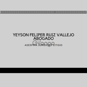 Yeyson Felipe Ruiz Vallejo, Asesor juridico y abogado litigante