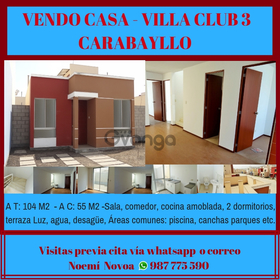 Venta de casa en condominio  villa club 3