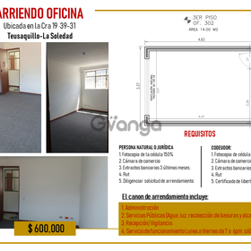 Arriendo hermosa oficina de 14m2 en teusaquillo