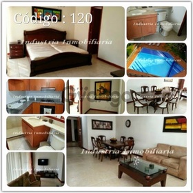 Apartamento amoblado con tres habitaciones para arriendo en Medellín