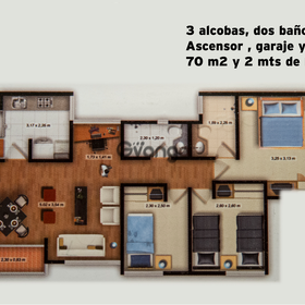 Penthouse en torre de 12 pisos