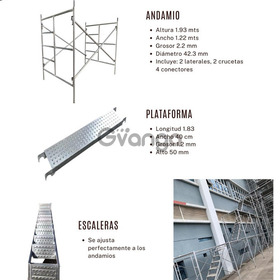 Andamios Galvanizados con norma y certificación Internacional. Hechos en China.