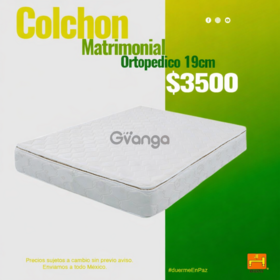 ¡Colchón Ortopédico Matrimonial en Monterrey ¡¡ I 19 cm