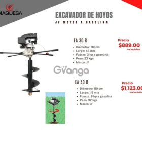 Excabadores de hoyos 3hp y 9 hp a gasolina, JF de fabricación China.