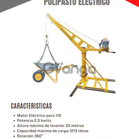 POLIPASTO Eléctrico 3HP a 110 Voltios JF China. Excelente herramienta