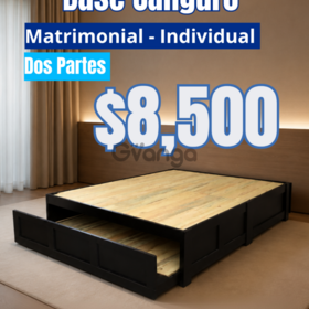 Base Canguro Matrimonial - Individual en 2 Partes en Monterrey | Ahorra Espacio y Descansa con Estilo