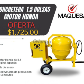 Concretera JF-HONDA 5.5 hp de 1.5 Bolsas en OFERTA.